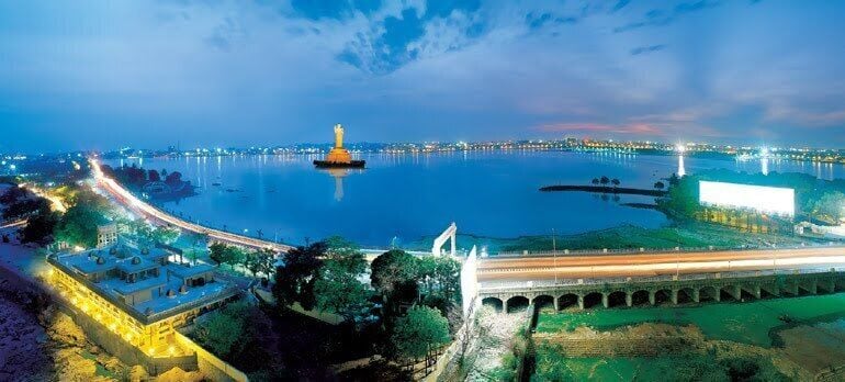 Hussain Sagar is a heart shaped lake in Hyderabad built by Ibrahim Quli Qutub Shah in 1563, during the rule of Ibrahim Quli Qutub Shah. It is spread across an area of 5.7 square kilometers and is fed by River Musi. A large monolithic statue of the Gautama Buddha, erected in 1992, stands on Gibraltar Rock in the middle of the lake. It also separates Hyderabad from its twin city Secunderabad.[1] The maximum depth of the lake is 32 feet

 #lifeatexpedia