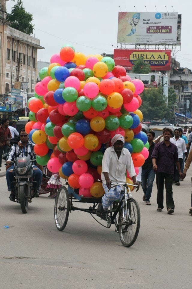 You never know what to expect in India so you always need your camera at the ready!

This was taken on a busy street in Hyderabad.  A city often overlooked by tourists but has so much to offer such as the incredible Purani Naveli (Nizam's museum) and Golconda Fort.

Hyderbad is also home to one of the most incredible hotels I have ever had the fortune to stay in - The Taj Falaknuma Palace.   