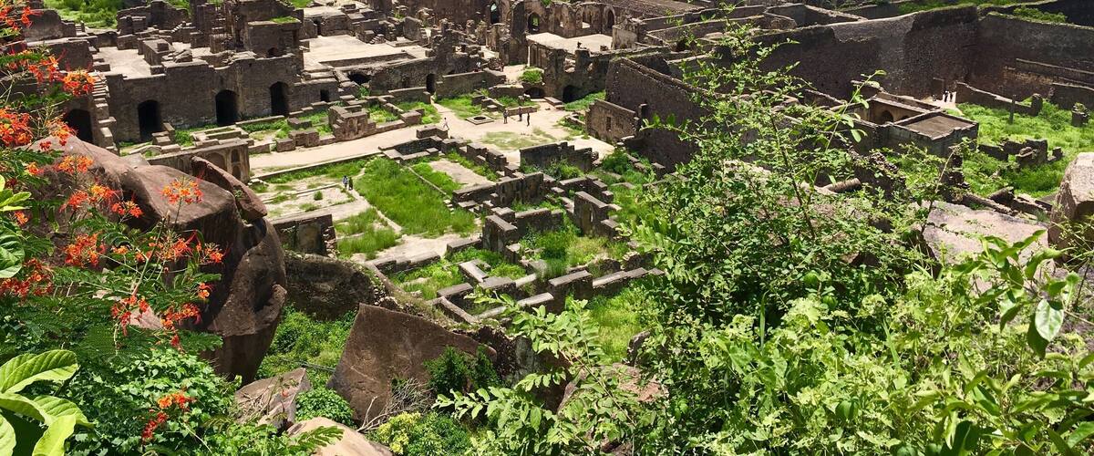 A top view of the Ruins of fort # Golconda fort#Hiking#Hyderabad#India