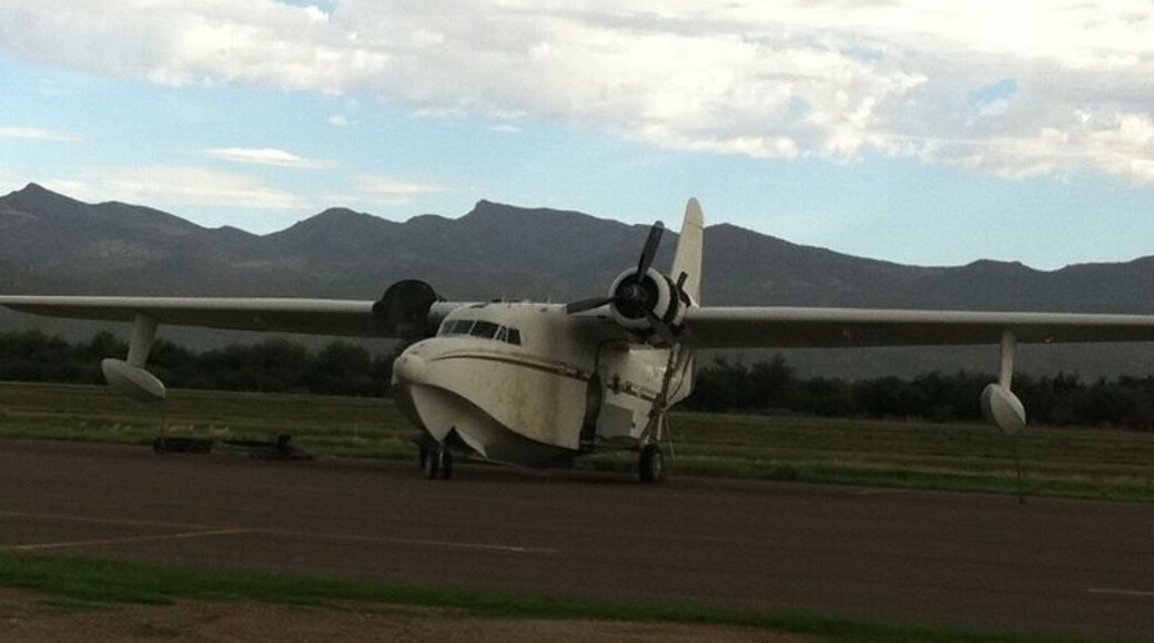 Old broken down water-lander.