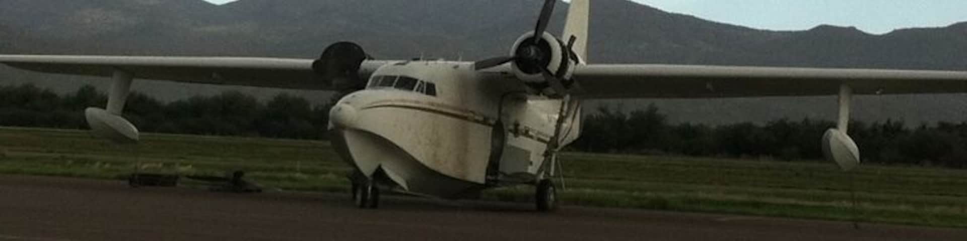 Old broken down water-lander.