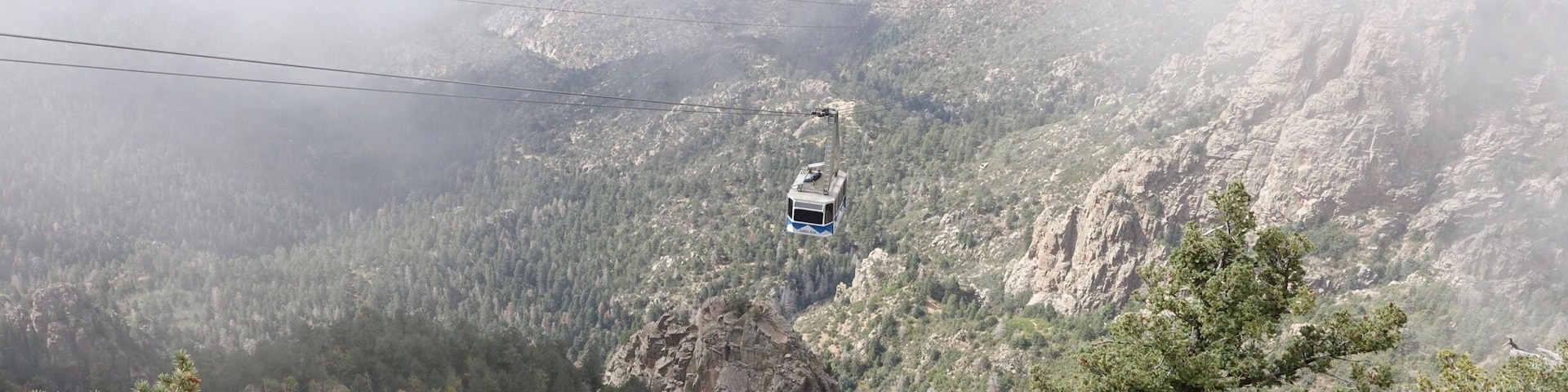 Ride the tram up to Sandia Park in Albuquerque, New Mexico to see some spectacular views.
A major bonus if you do this around hot air balloon festival week and you will see balloons hovering over the city. However the line/queue to ride the tram from the base can be quite long.