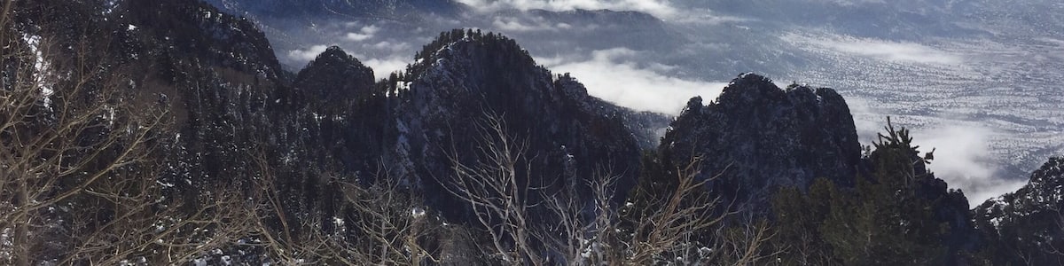 The view from Sandia Crest on a winter's morning is well worth the scenic drive from Albuquerque.
