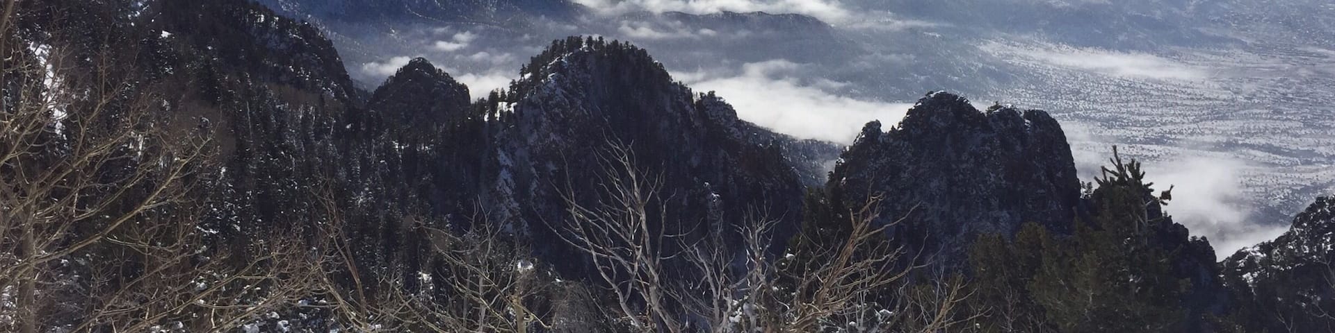 The view from Sandia Crest on a winter's morning is well worth the scenic drive from Albuquerque.