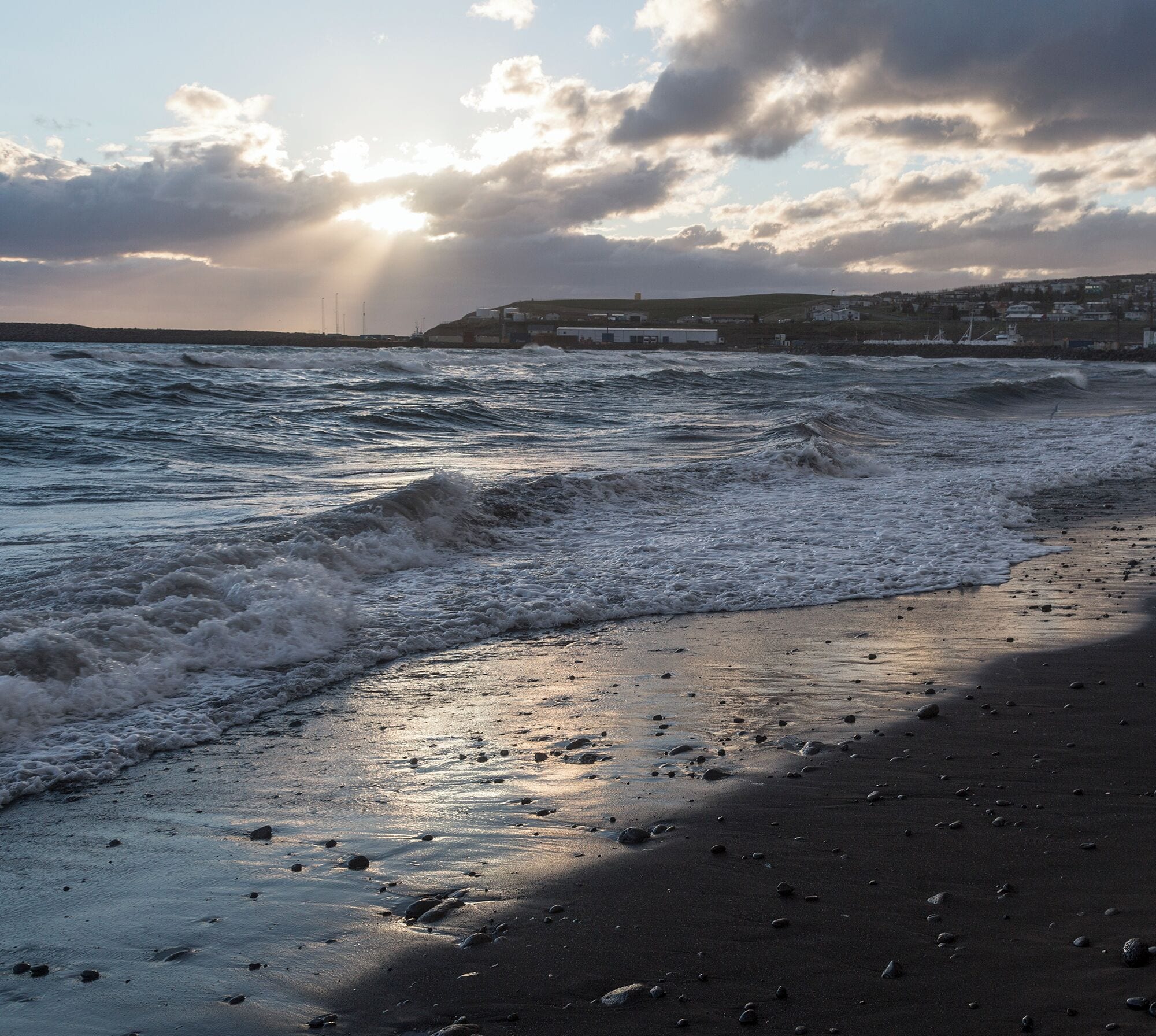 Other then going around, the sun is starting to not set. Here at the top end of Iceland and near Summer Solstice the sun only sets for about 1 hour a day, and even then it just barely touches the horizon. 