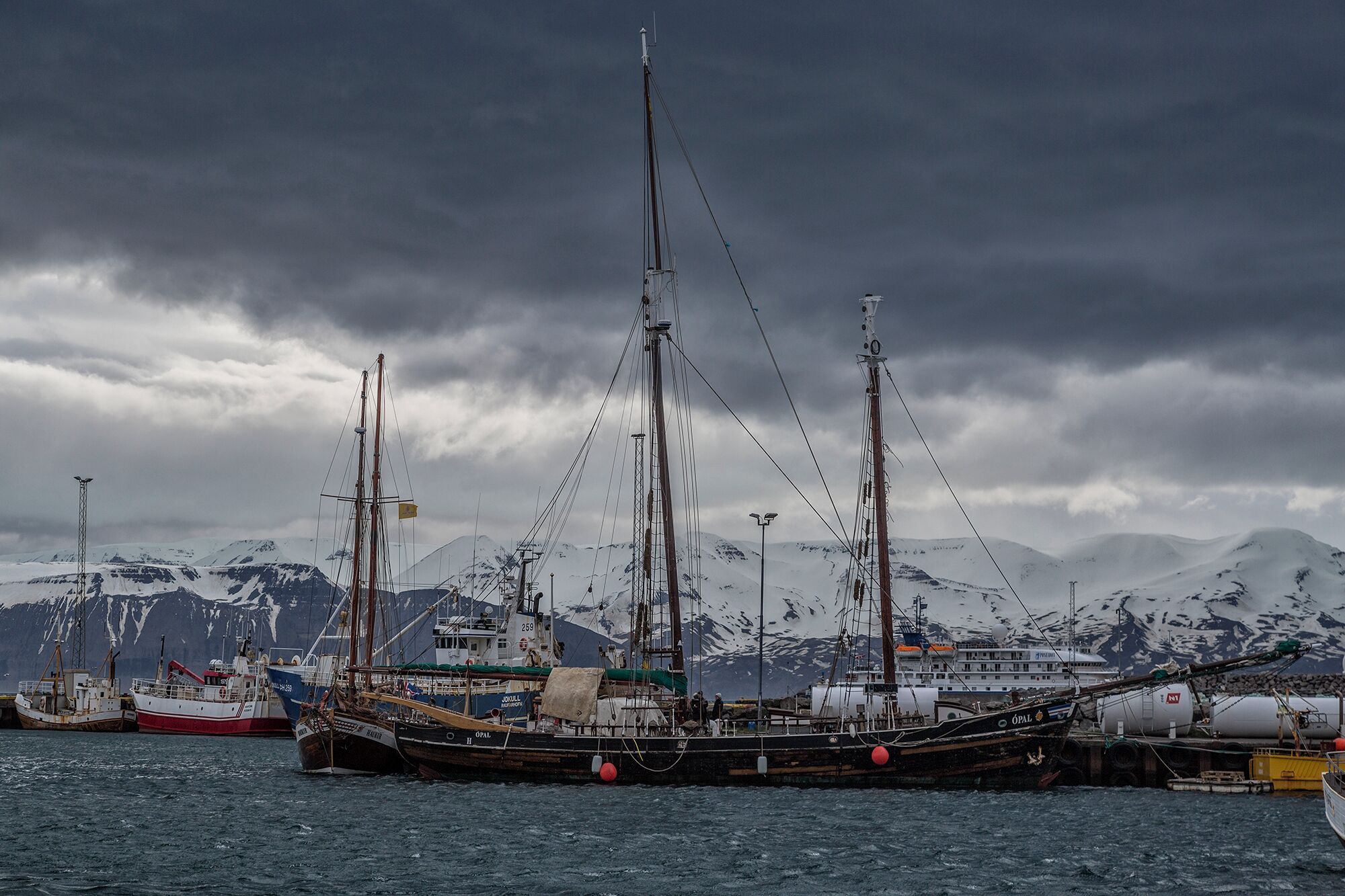This old fishing village is still using some sailing vessels. this one was just being unloaded when I walked over. The men unloading had caught cod. I didn't see nets so I don't know how they had caught so many. 