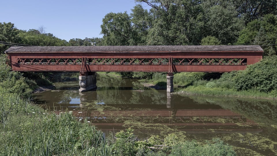 Covered Bridge over the Deep River in northern Indiana.