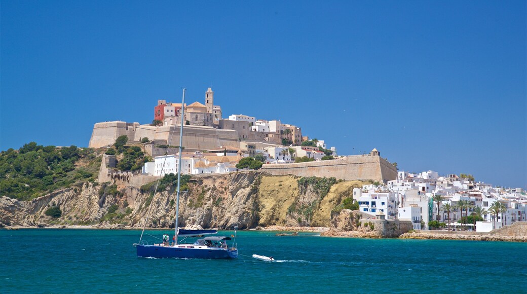 Ibiza featuring a coastal town, general coastal views and boating