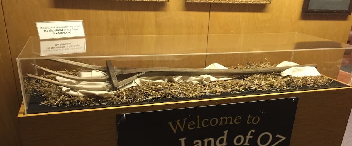 Of course no museum in the great state of Kansas would be complete without the actual pitchfork prop used by the Scarecrow in the movie The Wizard of Oz.