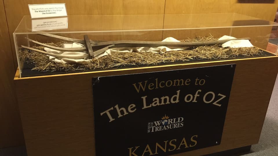 Of course no museum in the great state of Kansas would be complete without the actual pitchfork prop used by the Scarecrow in the movie The Wizard of Oz.