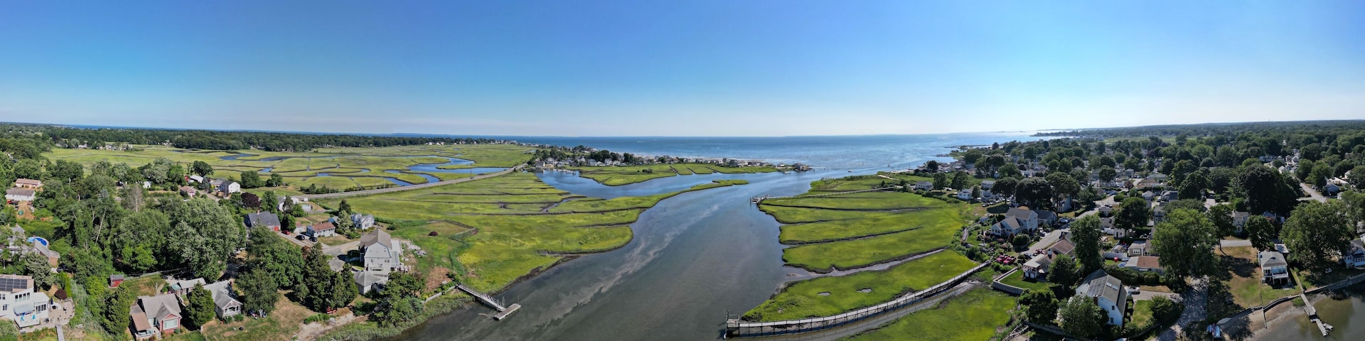 Beautiful panorama of the Beach and inlet shots in Old Seabrook Ct