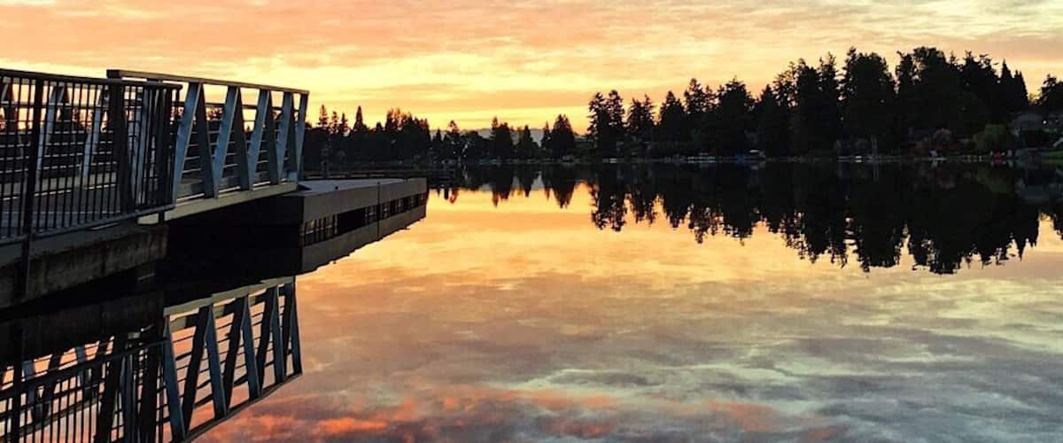Angle Lake Park is one of my favorite places to watch the sunrise. #AquaTrove