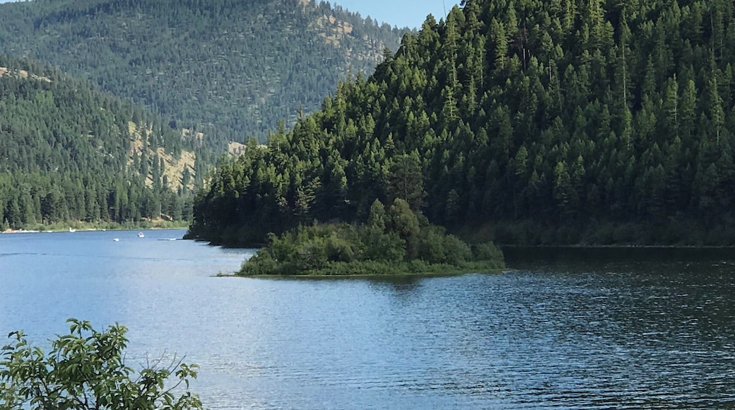 One of Northwestern Montana’s beautiful lakes. On this day the color of the sky matches the color of the water. Gorgeous!