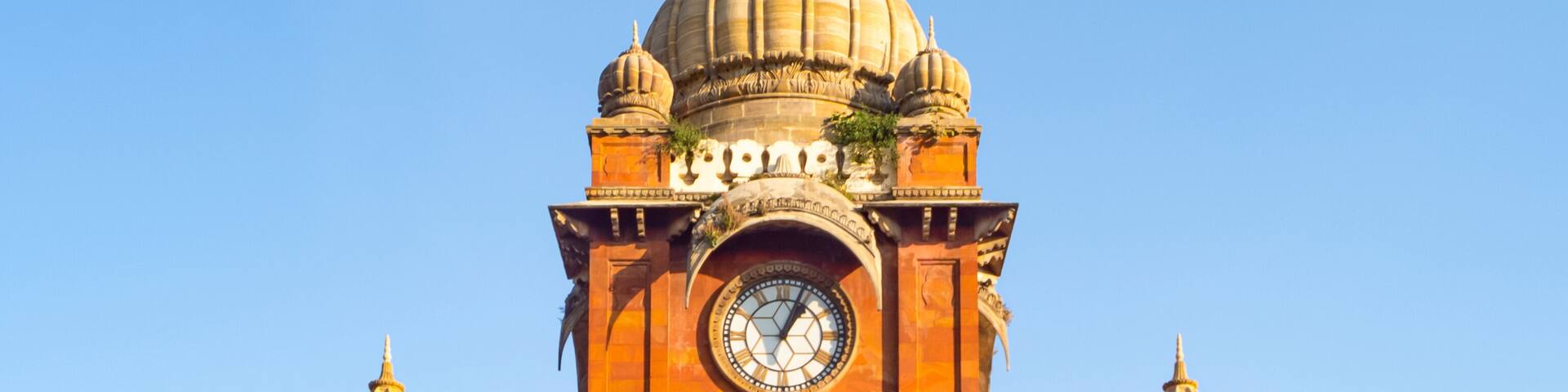 Mahatma Gandhi Hall. Ghanta Ghar, Indore, Madhya Pradesh. Also Known as King Edward Hall. Indian Architecture.