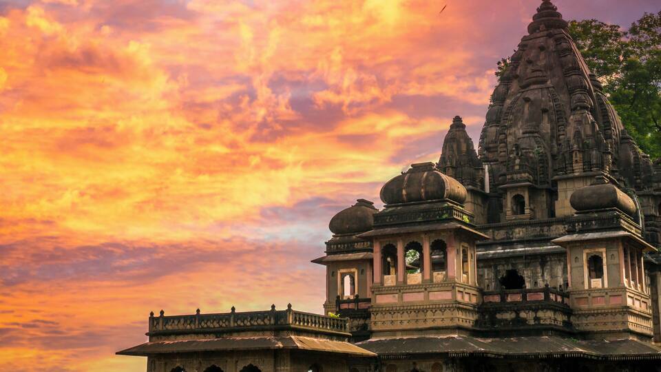 Exterior shots of Ahilya fort Maheshwar