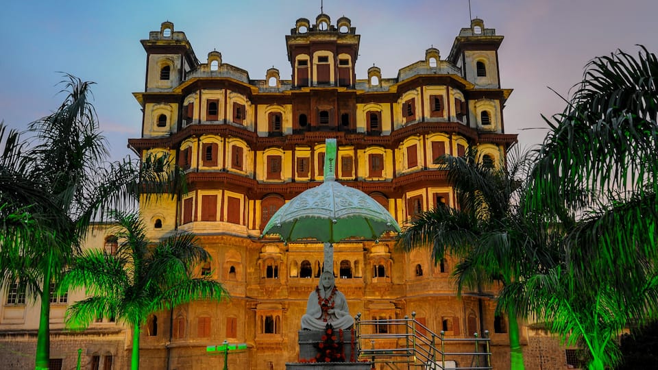 Rajwada palace in Indore, Madhya Pradesh, India