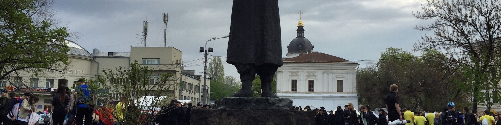 I wish the flowers were in front of the statue, not behind.