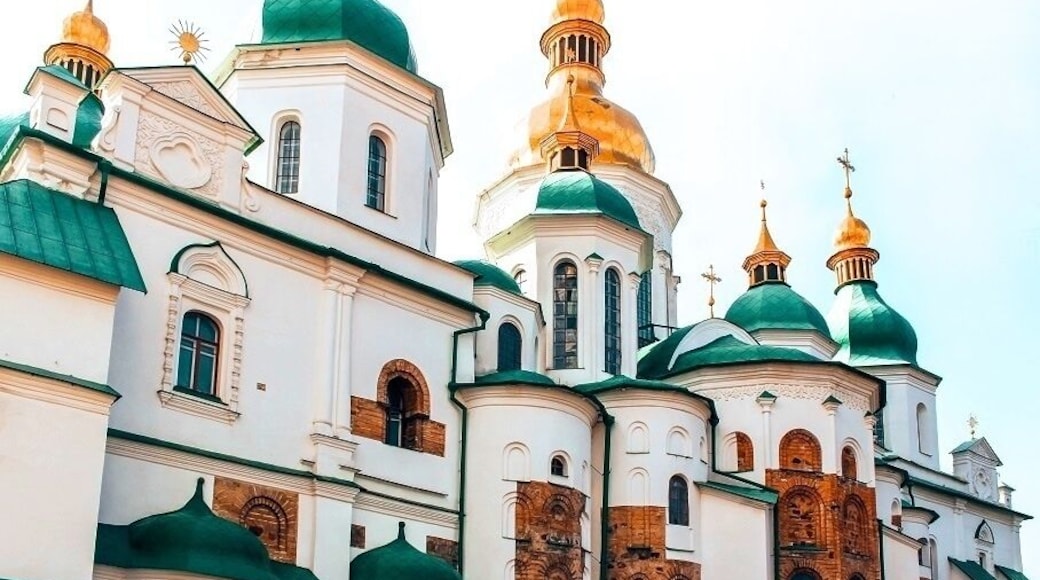 Saint Sophia Cathedral in Kiev is an outstanding architectural monument of Kievan Rus'. The cathedral is one of the city's best known landmarks and the first heritage site in Ukraine to be inscribed on the World Heritage List along with the Kiev Cave Monastery complex.