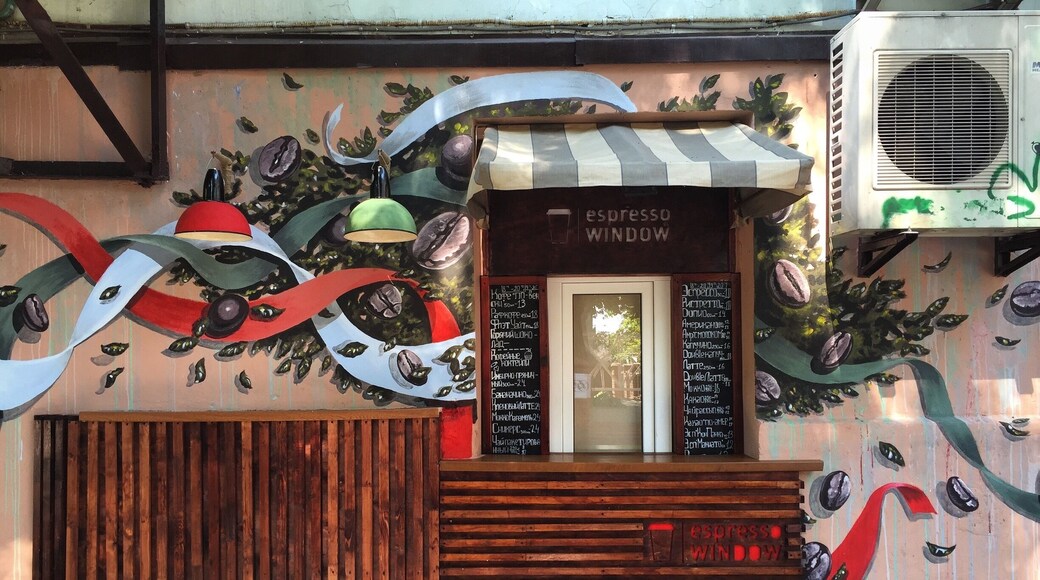 You never know where you will find a place to have coffee.