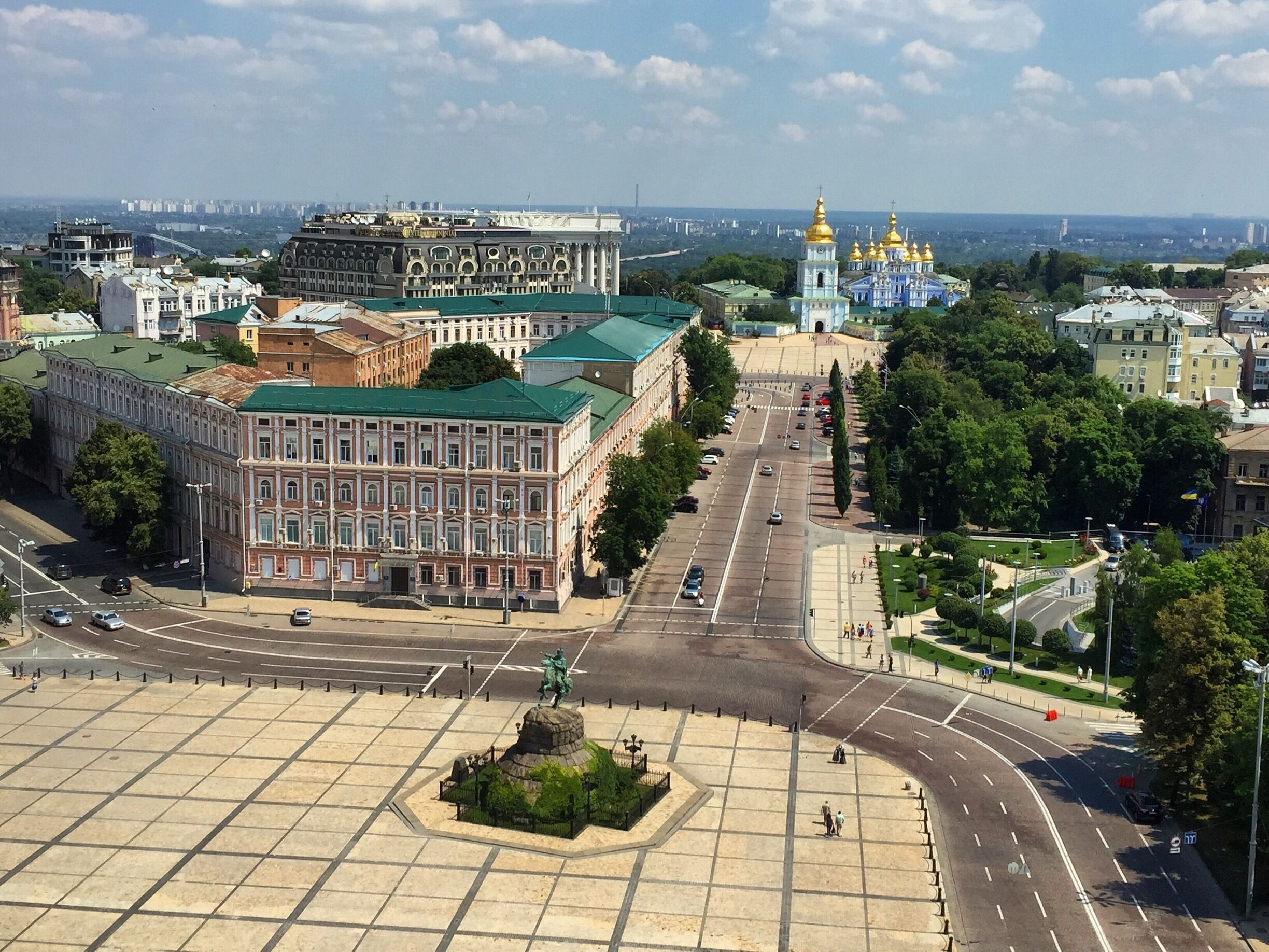 View from one bell tower to another. 