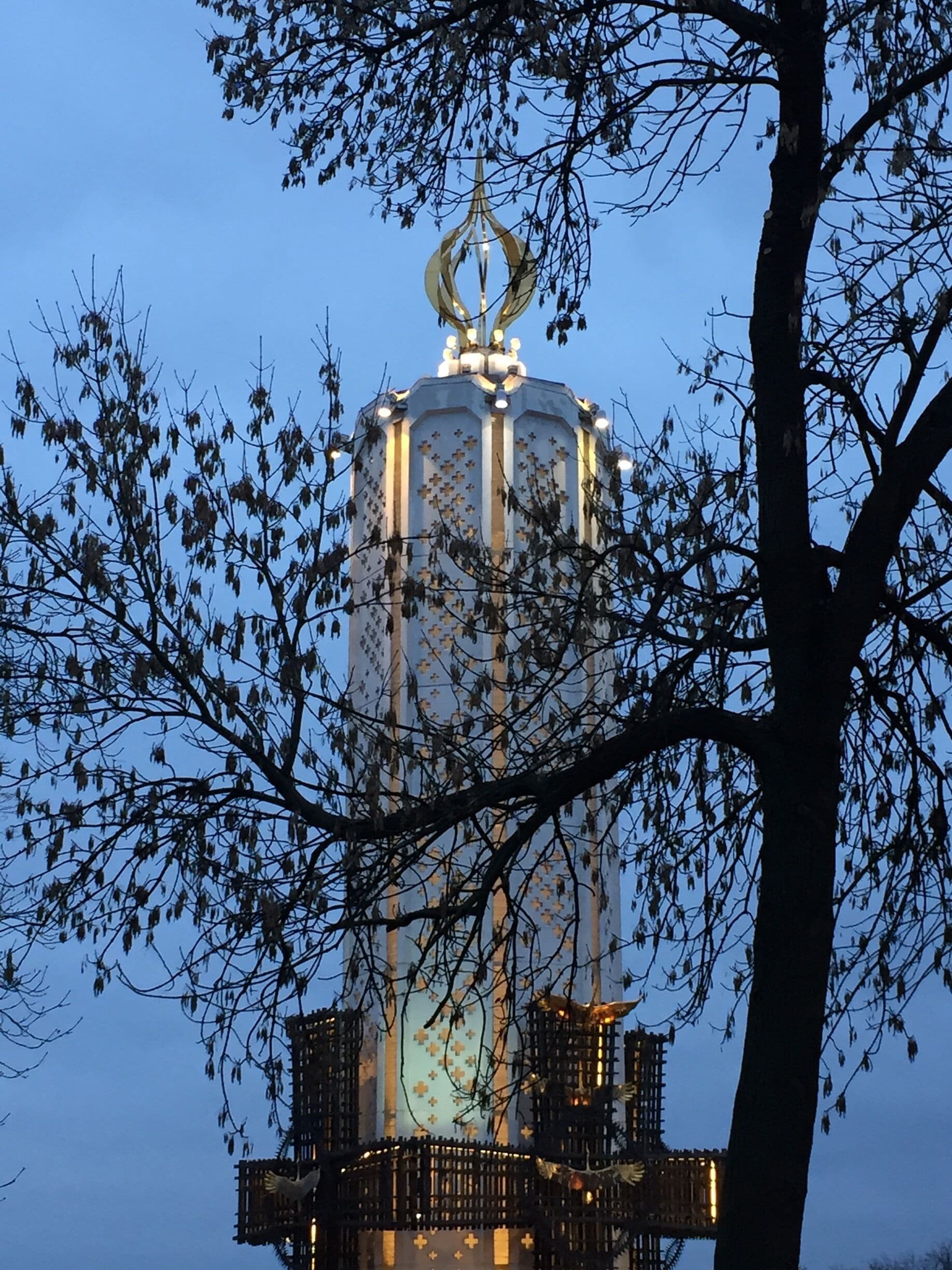 The Holodomor memorial was lit up for the annual remembrance ceremony on the 4th Saturday of November.