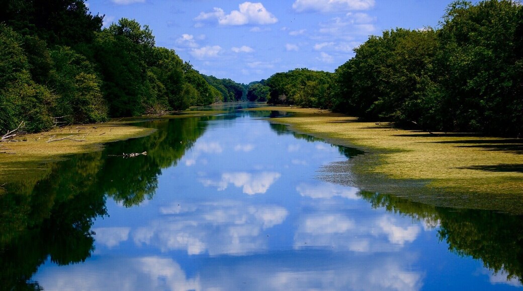 Photo of Hennepin Canal taken from bridge 14, east of visitor center.