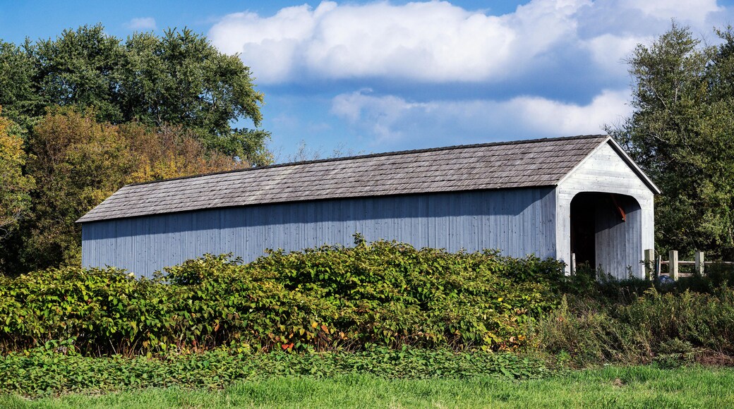 FTYTP1 The Upper Sheffield Covered Bridge, Sheffield, Massachusetts, USA