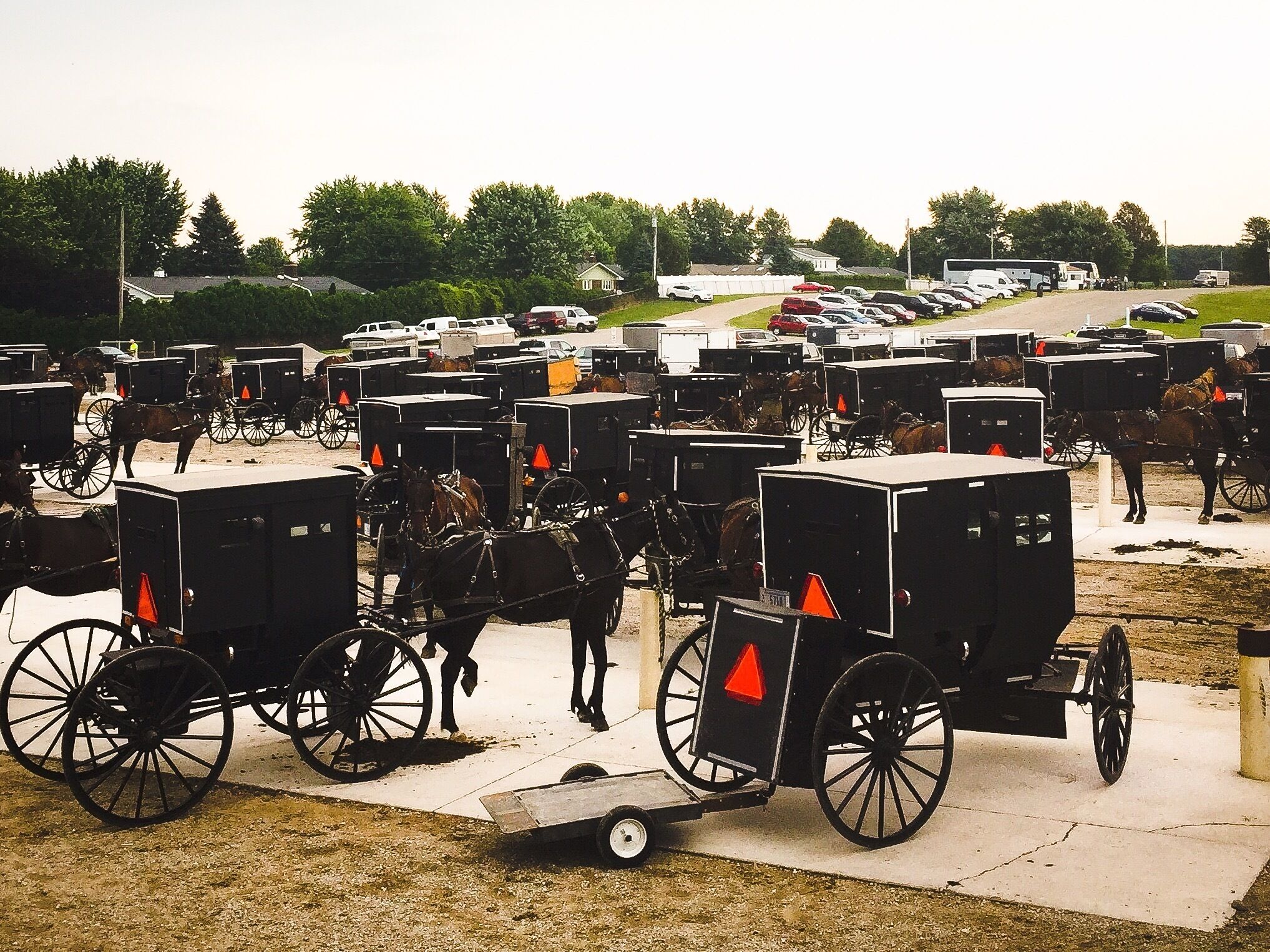 Many locals at the Shipshewana Auction and Flea Market. 