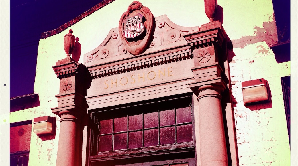 Old Union Pacific railroad station in Shoshone, ID