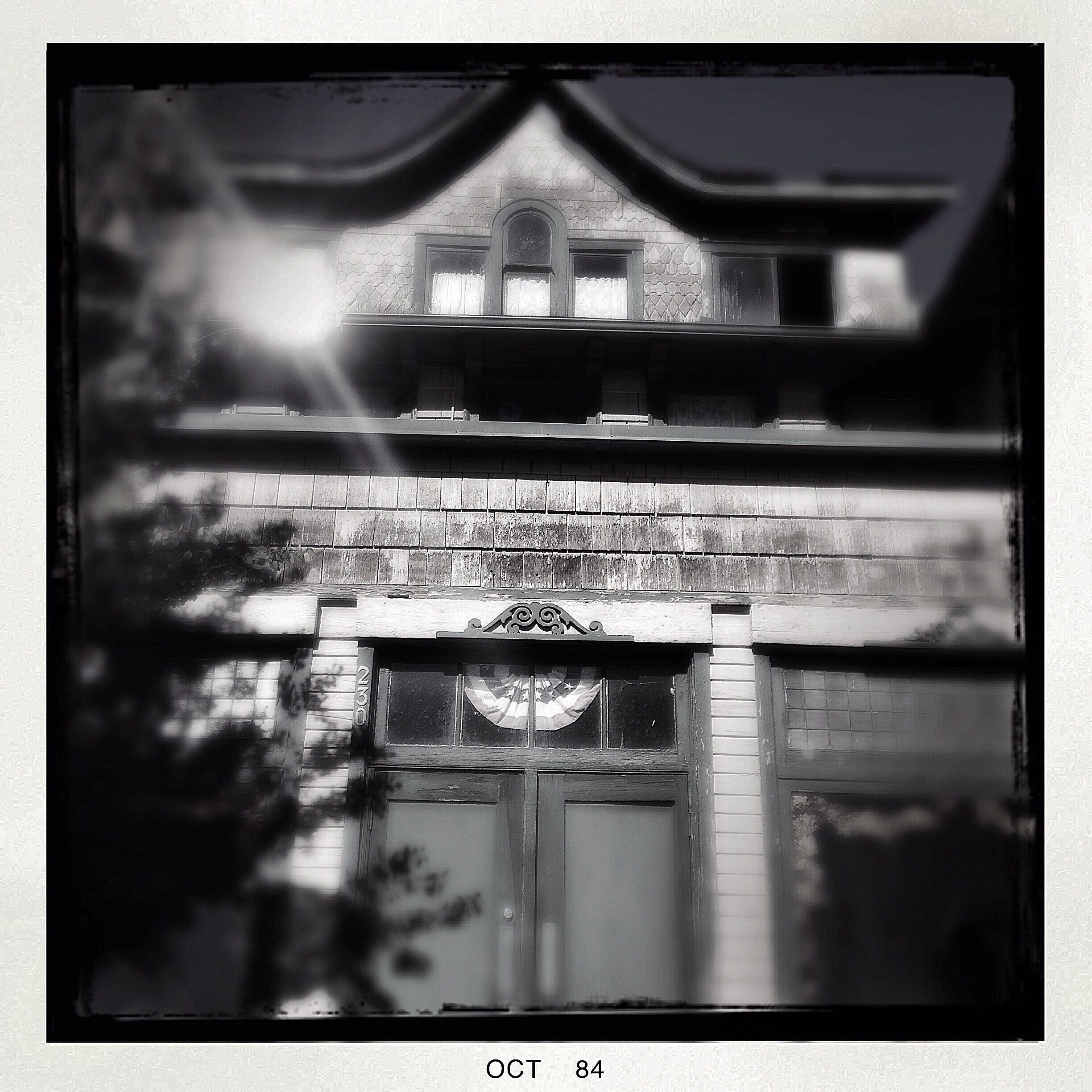 Old boarding house in Shoshone, ID. We just happened to run into the owner of this building and he gave us a bit of history about it. Designed by a Scottish man from Boise. The building is about ten-ish times larger than what you can see in this picture. Currently only houses a couple of people and some doves.  