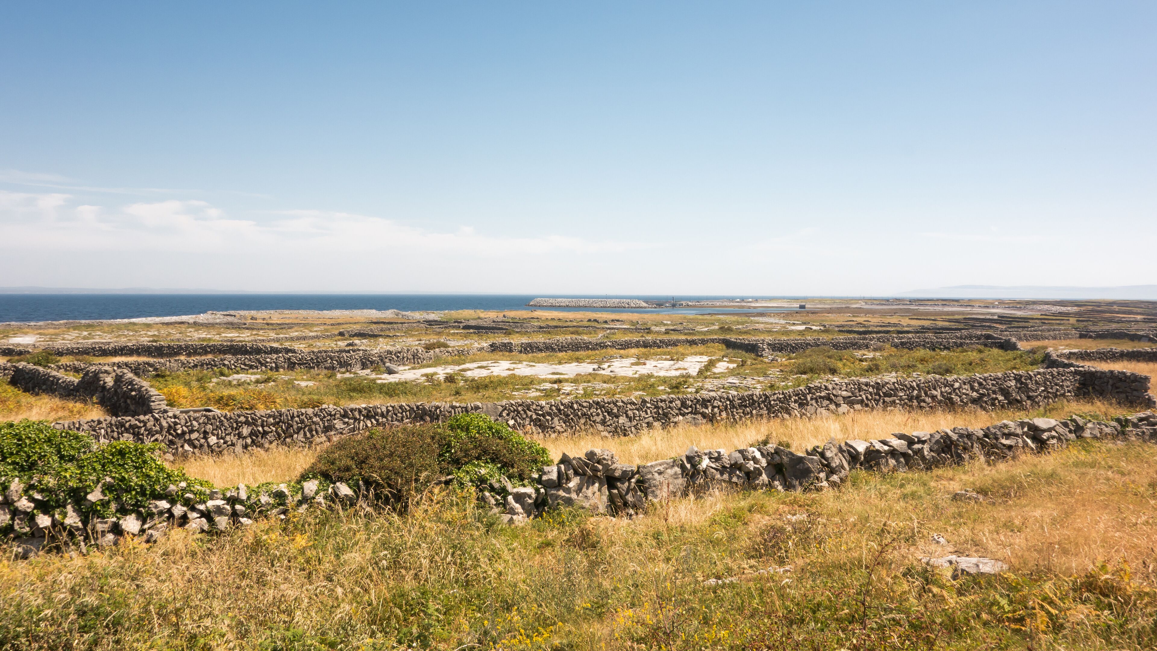 The beautiful rugged landscape of Inishmaan, one of the Aran Islands off the west coast of Galway, Ireland. 