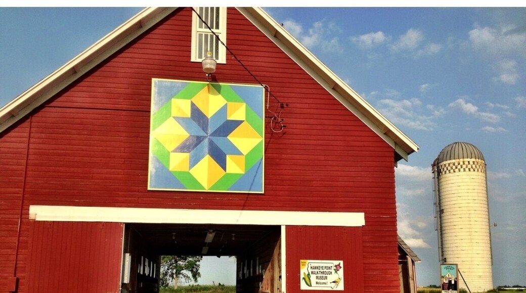 Roadside attraction marking Iowa's highest elevation.