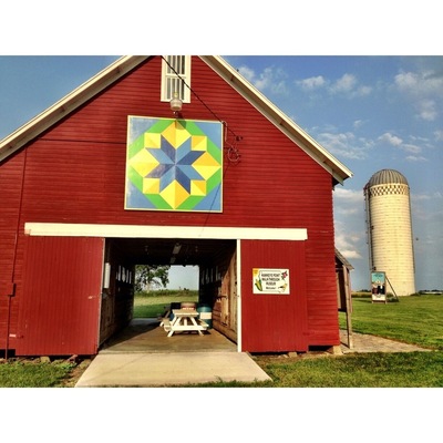 Roadside attraction marking Iowa's highest elevation.