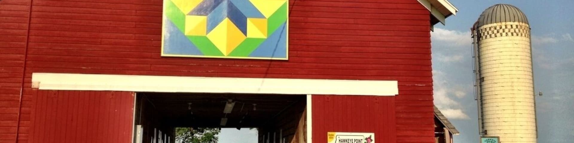 Roadside attraction marking Iowa's highest elevation.