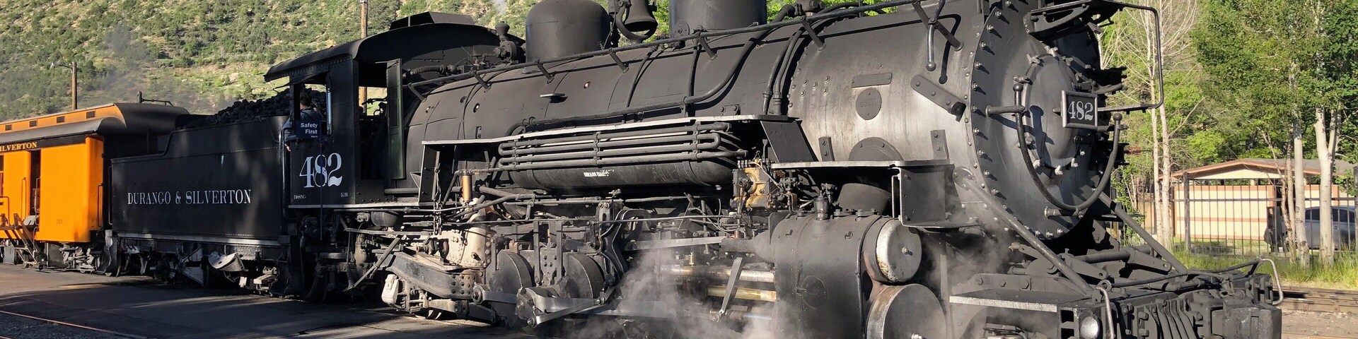 We got to ride in the open air car that climbed 2500 feet through mountain passes along the river. The trip took nearly four hours with this narrow gauge steam locomotive that was built almost 100 years ago.
