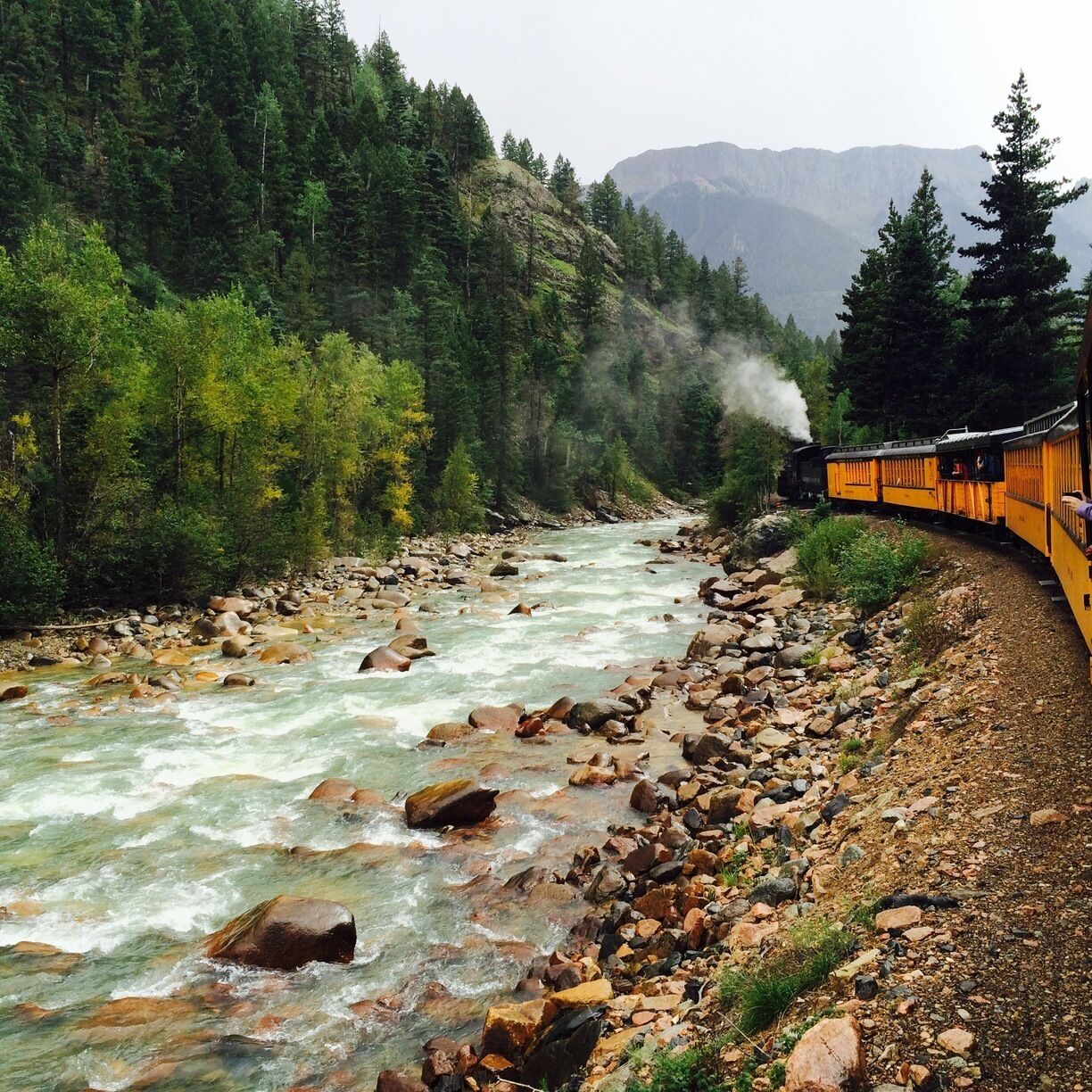 Train from Silverton to Durango