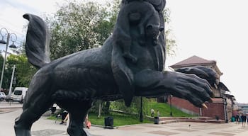 So what do you think the two animals representing Irkutsk would be? It’s the Siberian tiger with a sable in its mouth. The city of Irkutsk is easy to walk around and fill of interesting buildings and other sights. Then get out to Lake Baikal, the deepest lake in the world. Look it up - it’s huge!