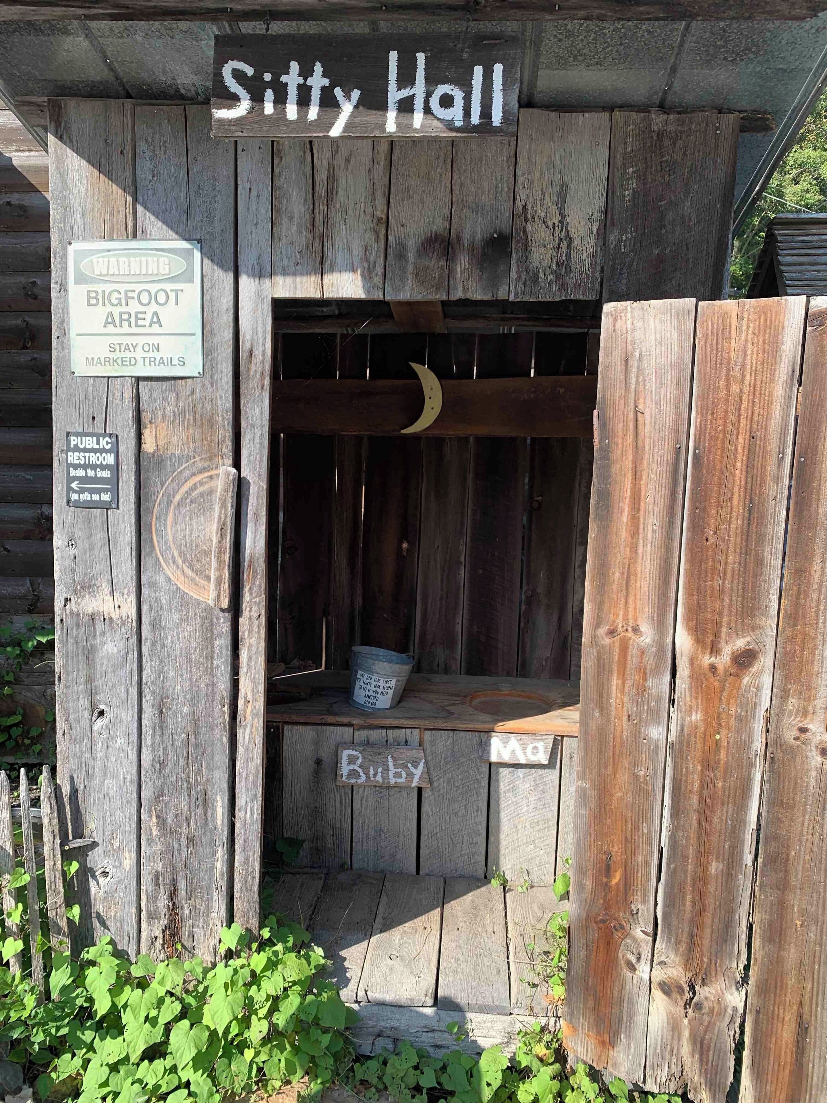 Outhouse “SittyHall” in Slade Kentucky.