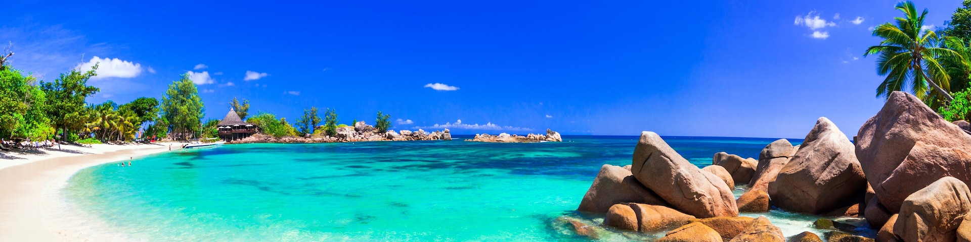 amazing tropical holidays in paradise beaches of Seychelles,Praslin; Shutterstock ID 468271622; Purchase Order: -