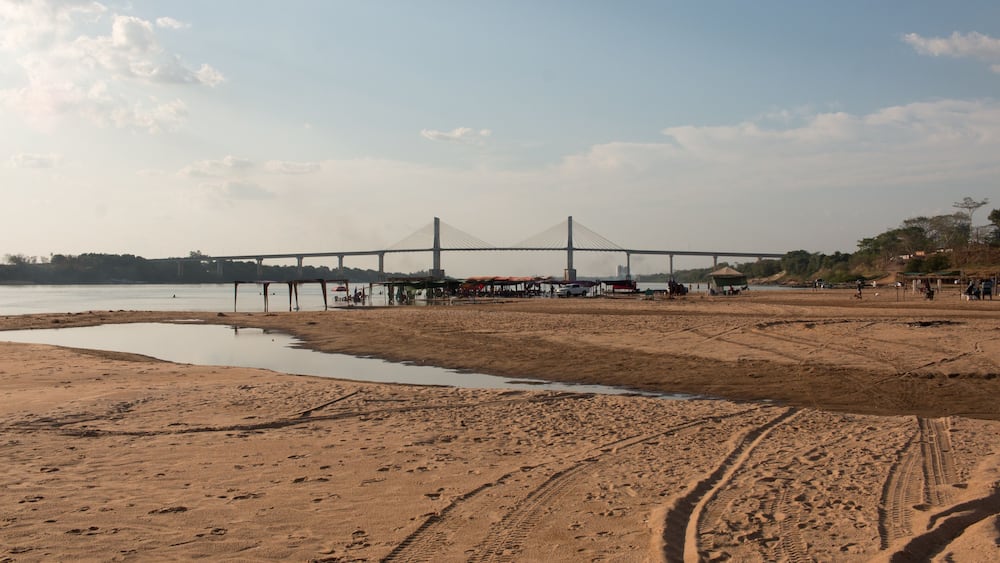 Cacau Beach on the last day of the season before the water begins to rise on the Tocantins River in the City of Imperatriz, in the State of Maranhao, Brazil