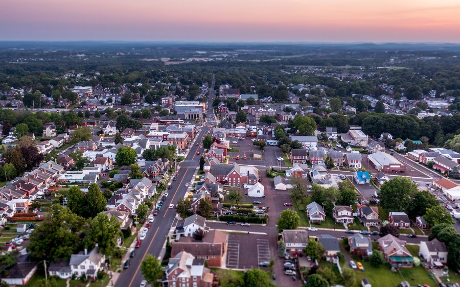 Aerial Landscape of Souderton Pennsylvania