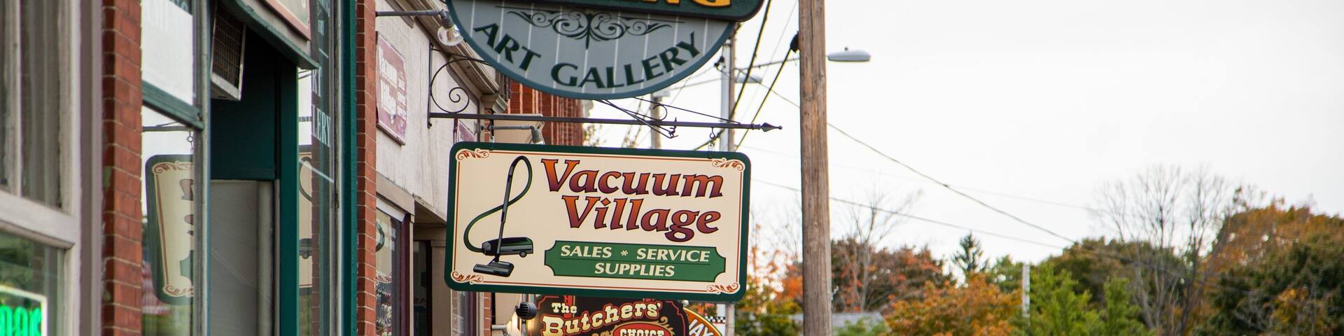 South Berwick featuring signage