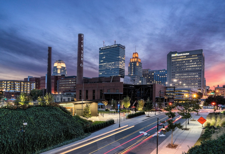 Winston Salem is home to the R.J. Reynolds Tobacco Company (RJR), the second-largest tobacco company in the United States. Due to the popularity of RJR's Camel brand of cigarettes, Winston Salem has received the nickname "The Camel City."
Recent renovations in downtown Winston Salem are transforming old RJR tobacco buildings into modern business spaces for technology and industry.