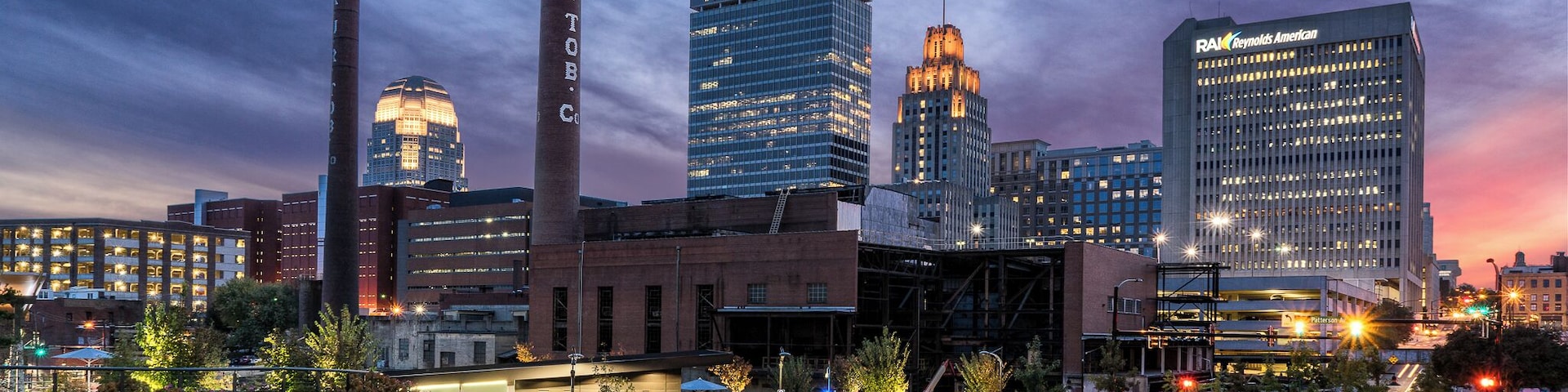 Winston Salem is home to the R.J. Reynolds Tobacco Company (RJR), the second-largest tobacco company in the United States. Due to the popularity of RJR's Camel brand of cigarettes, Winston Salem has received the nickname "The Camel City."
Recent renovations in downtown Winston Salem are transforming old RJR tobacco buildings into modern business spaces for technology and industry.