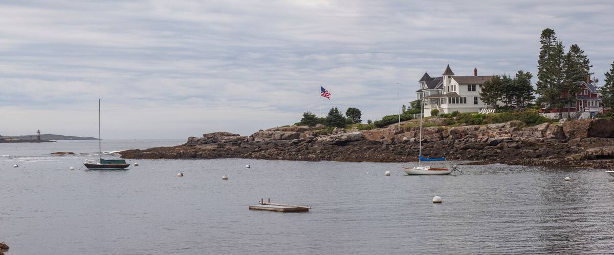 Ram Island Lighthouse and sheltered cove
