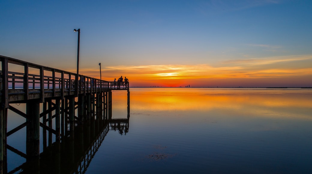 sunset on the pier