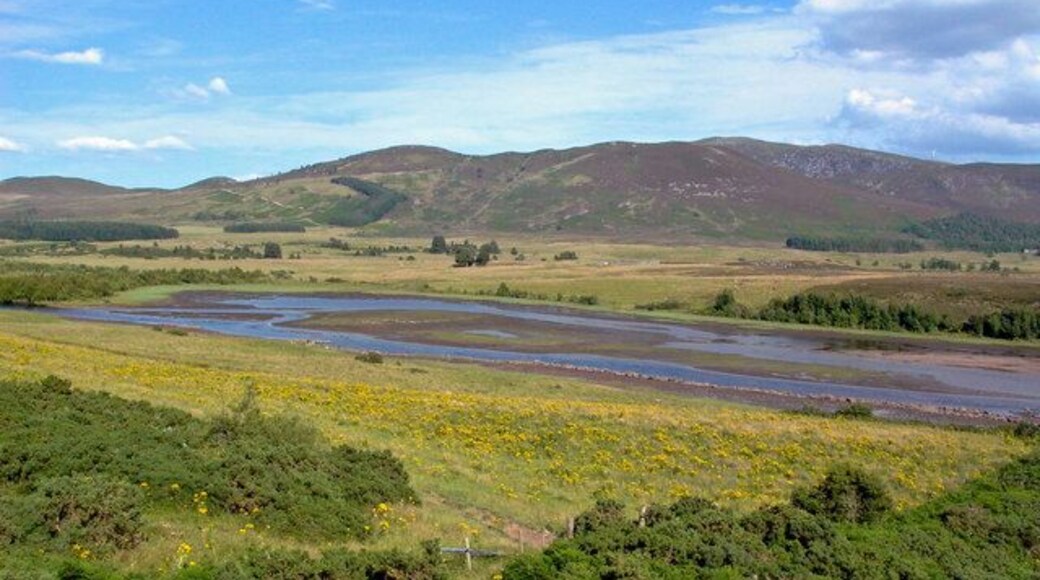 Loch Mor Stratherrick The narrows on Loch Mor, the point where the old Loch Garth and Loch Farraline met.