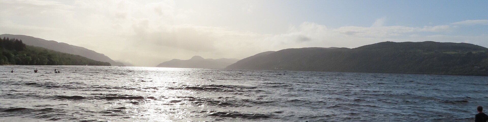Cool fall day with a few brave swimmers - ducks and humans - out on Loch Ness.