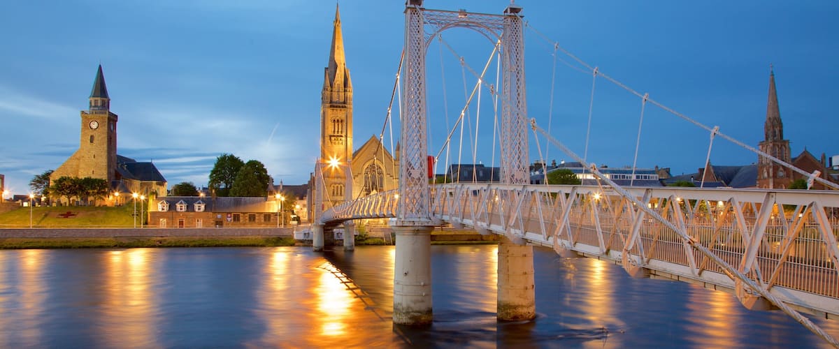 Inverness which includes a river or creek, heritage architecture and heritage elements