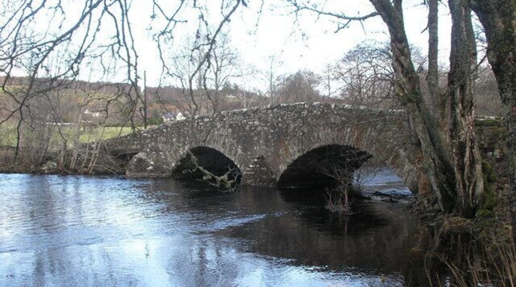 Meiklie Bridge Close to where the River Enrick exits Loch Meiklie.